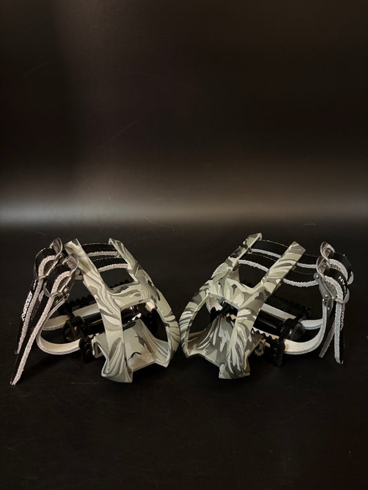 MKS Stream Pedals / MKS Leather Double Straps Black Pedal Setup