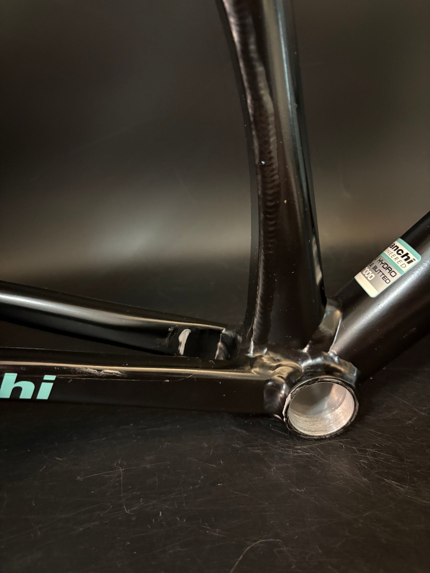 Bianchi Super Pista Frameset Black/Celeste 53cm