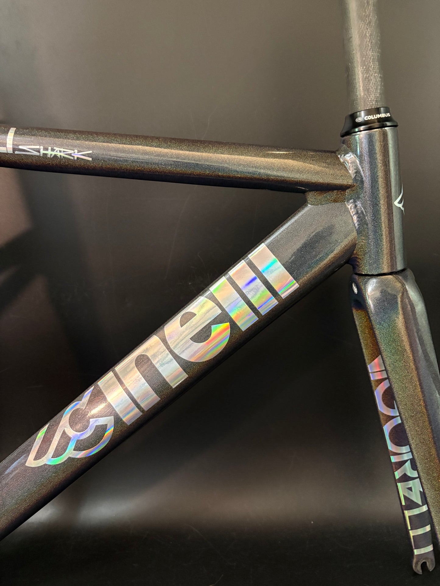 NEW Cinelli Vigorelli Shark Frameset Rainbow Sparkle 50cm XS