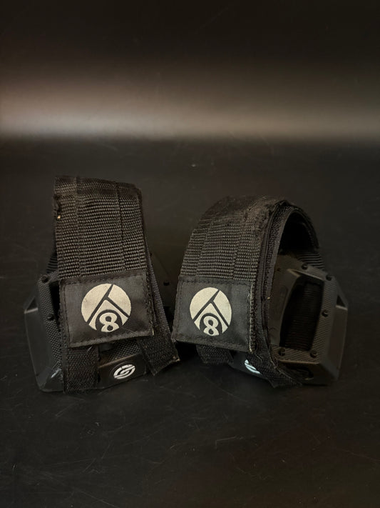 Salt Pedals / Origin 8 Straps Pedal Setup Black
