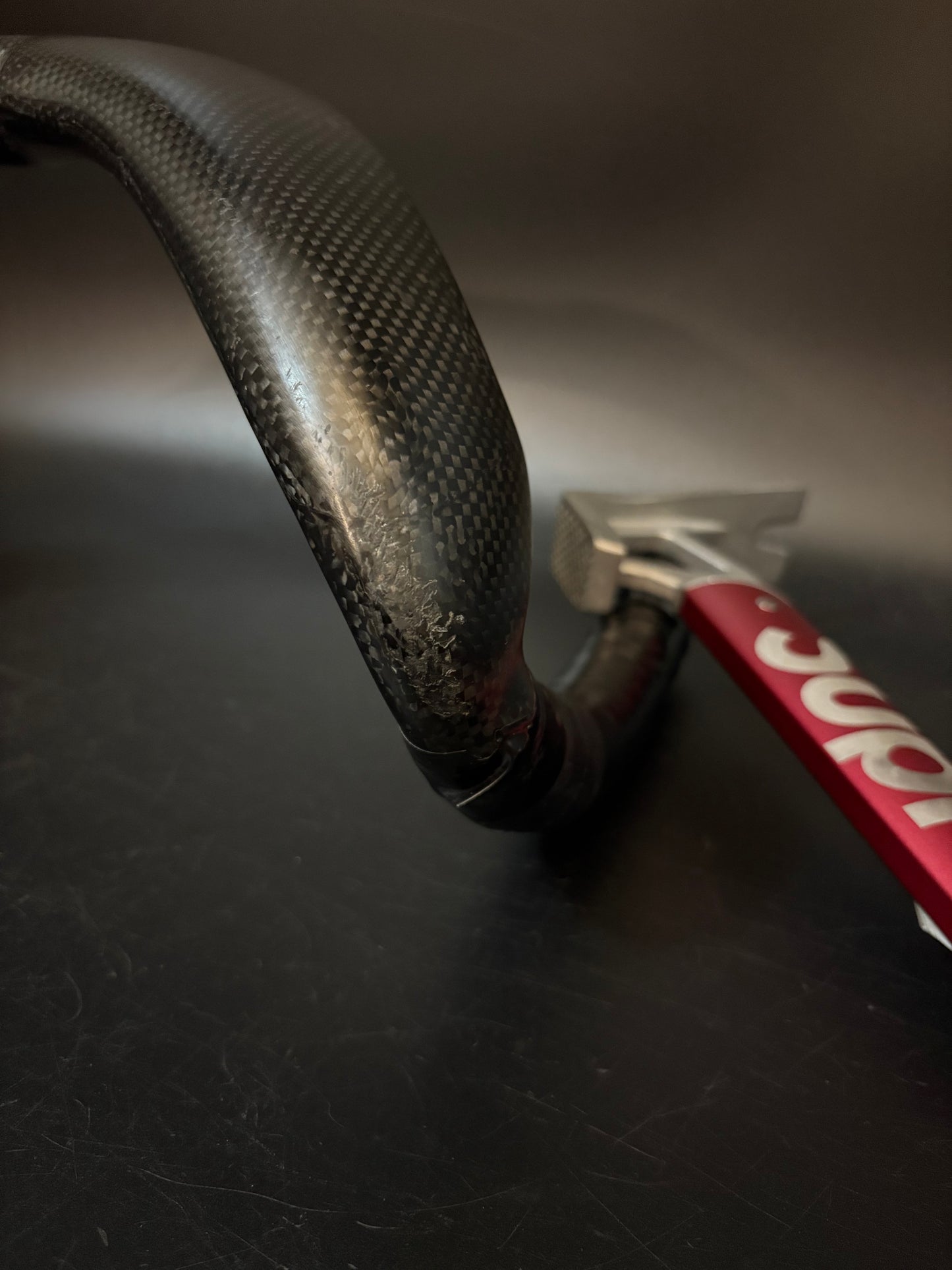 Unbranded Track Drop Handlebar Carbon 37cm 31.8