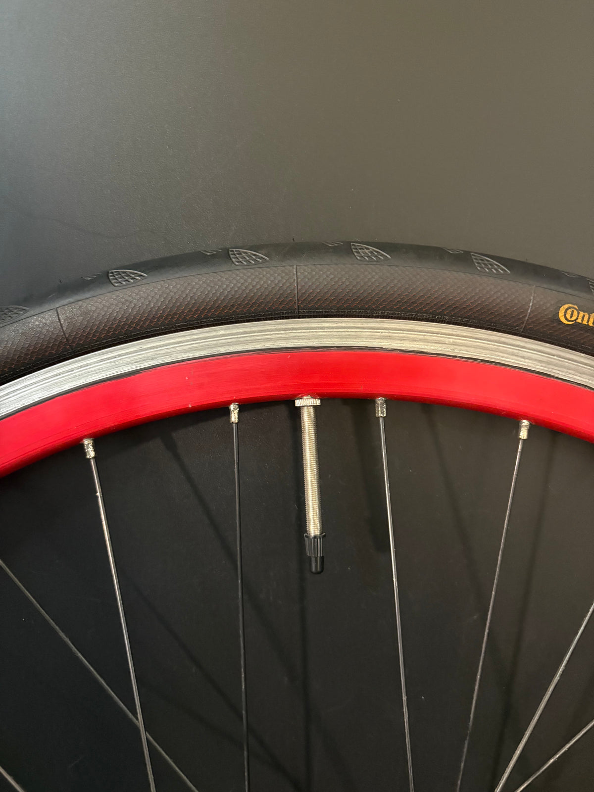Velocity Deep V / Phil Wood Wheelset Red 32h