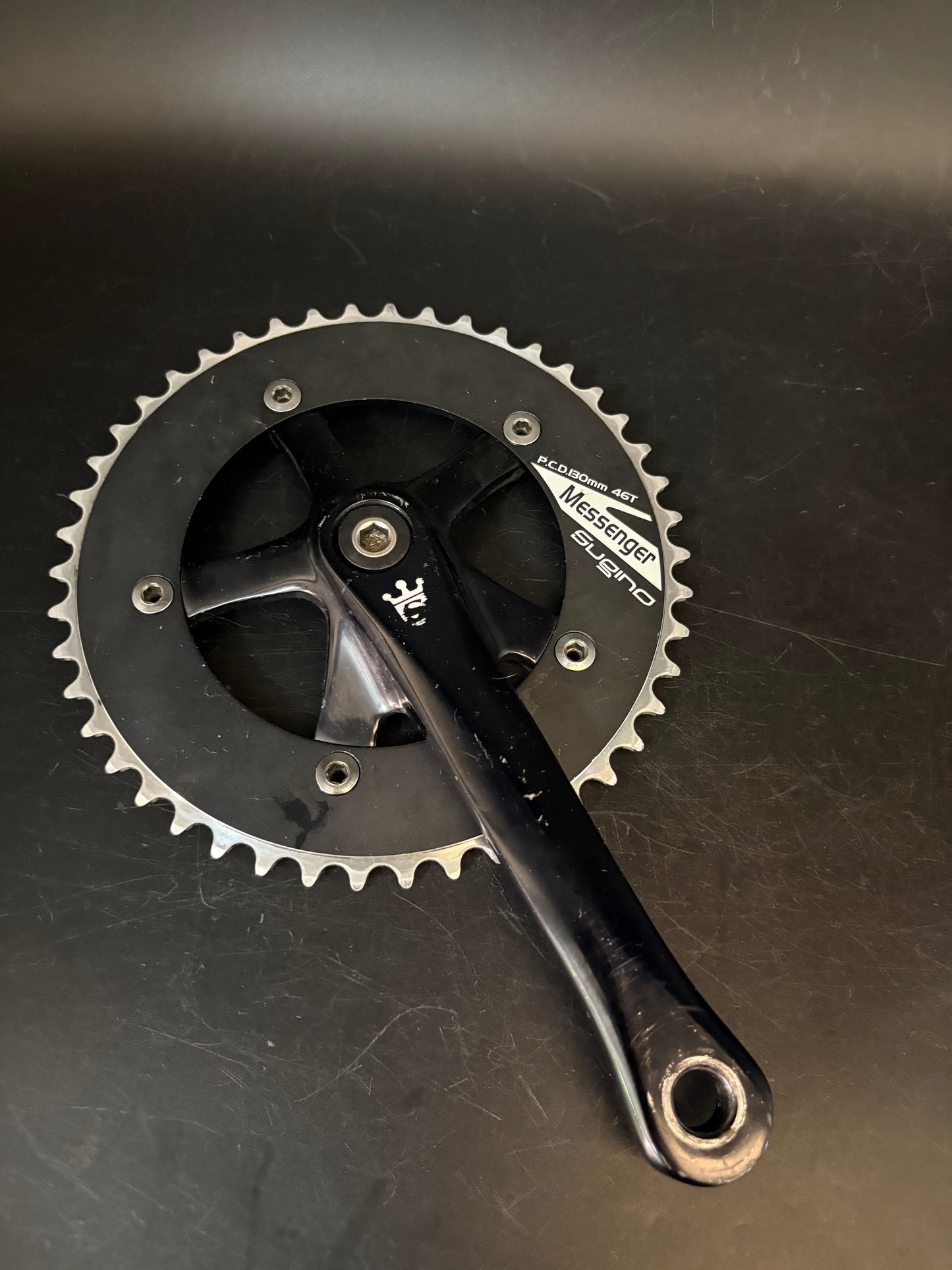 Sugino Messenger Crankset Black 165mm 46t