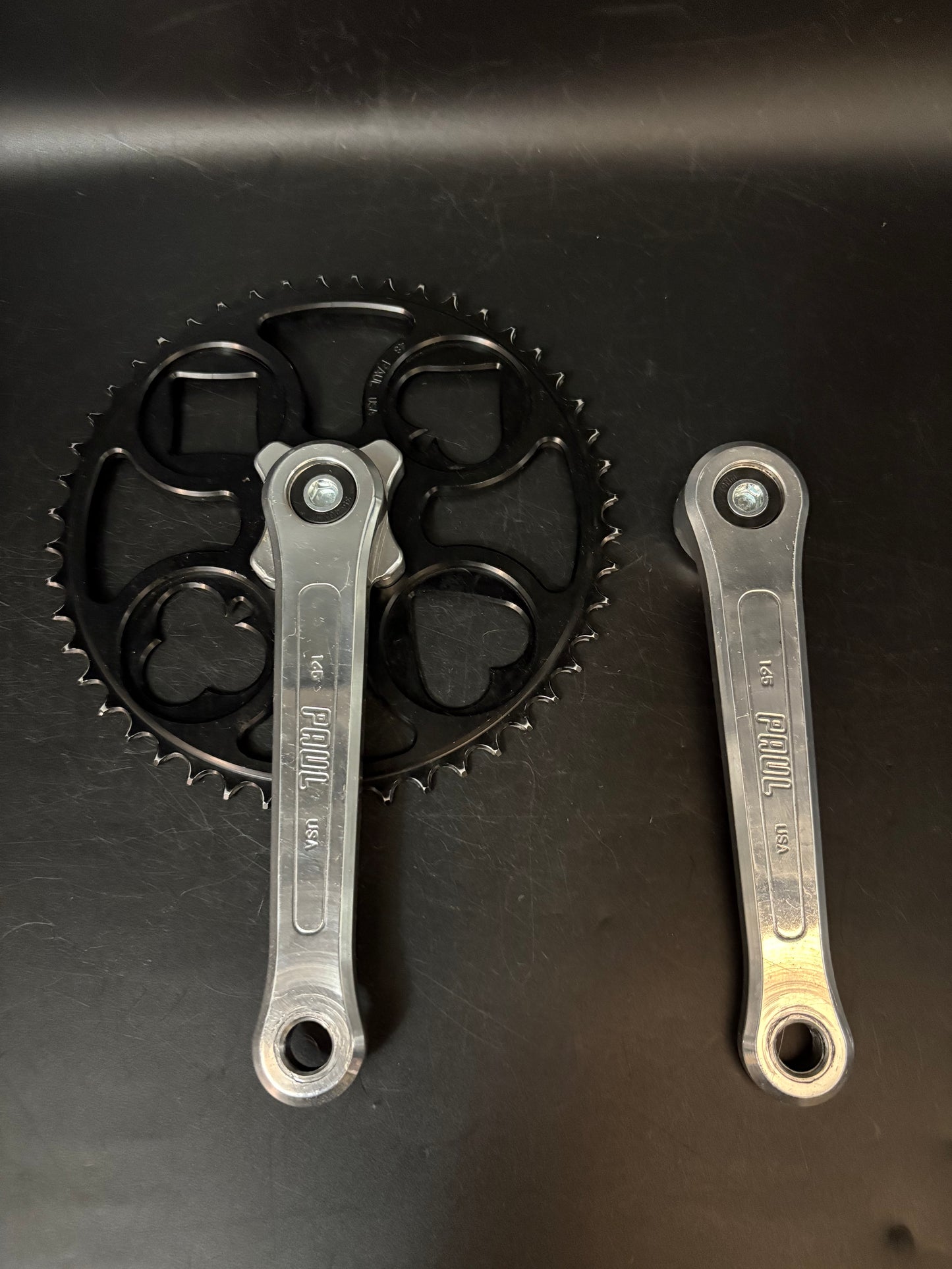 Paul Royal Flush Crankset Silver/Black 165mm 48t