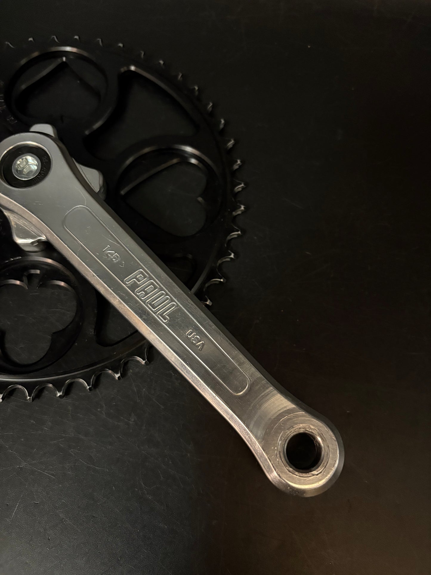 Paul Royal Flush Crankset Silver/Black 165mm 48t