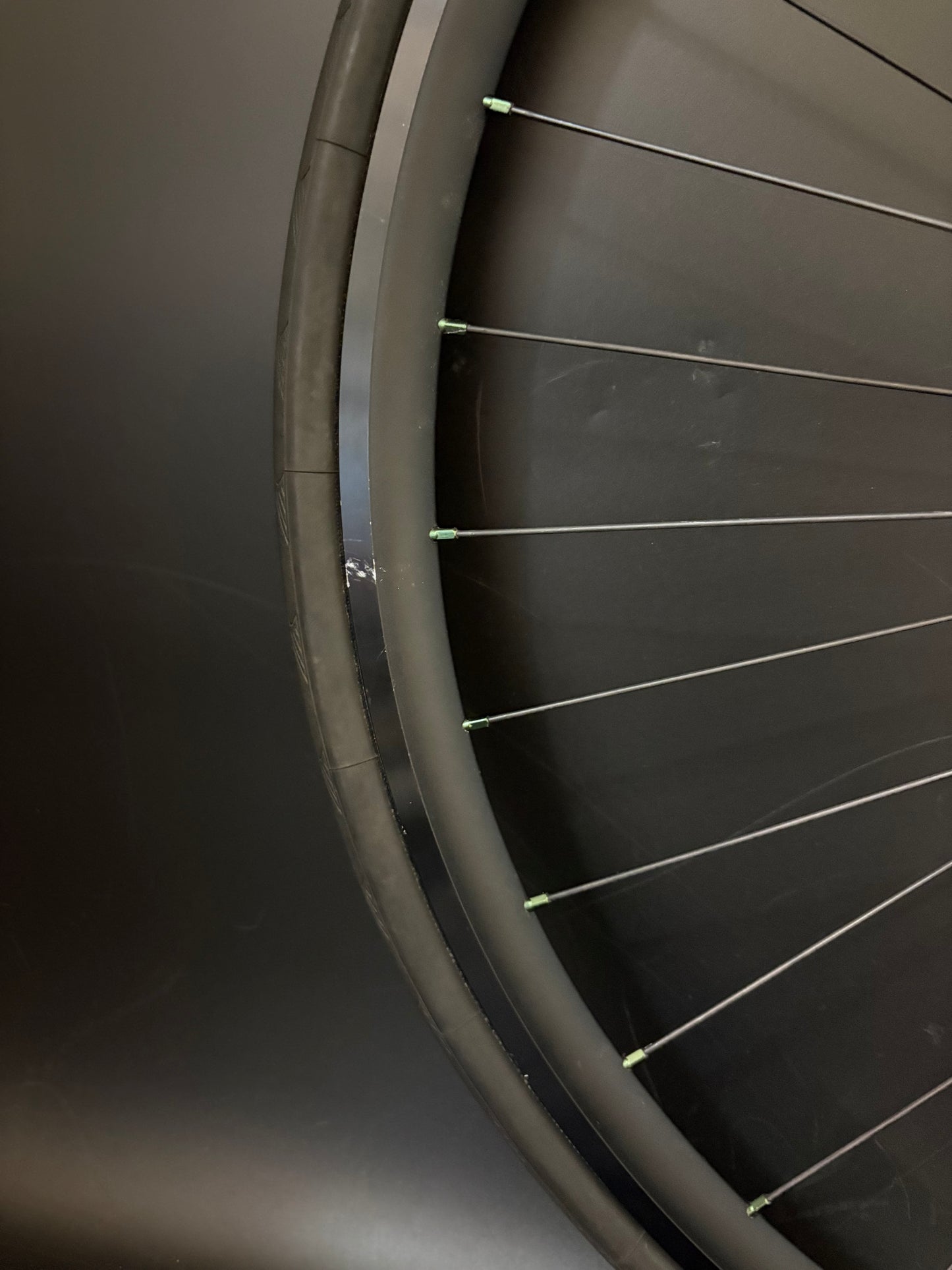 H Plus Son Archetype Black + BLB Notorious 38 Carbon / Phil Wood Bright Green LF Wheelset 32h
