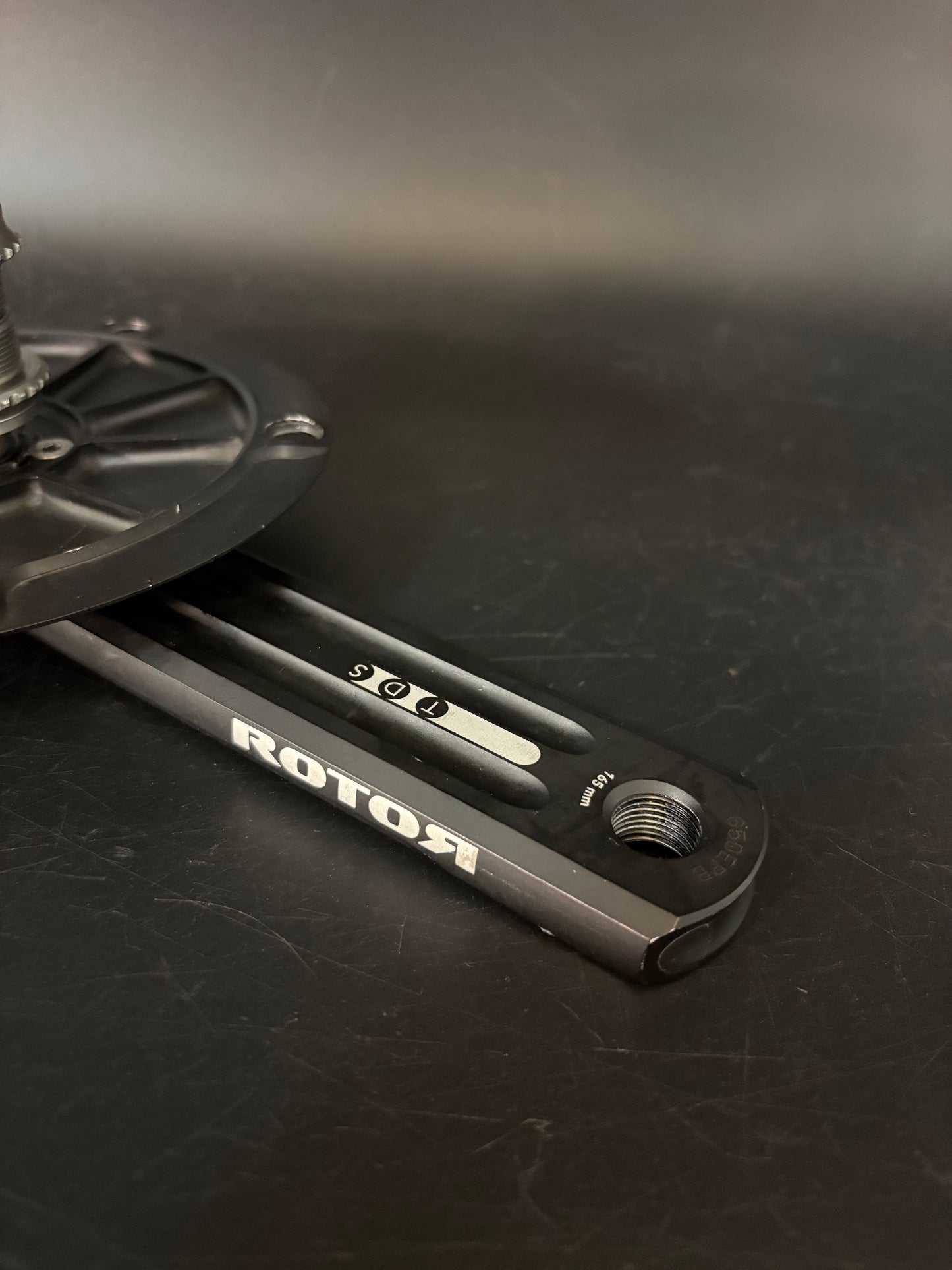 Rotor 3D Track Cranks Black 165mm