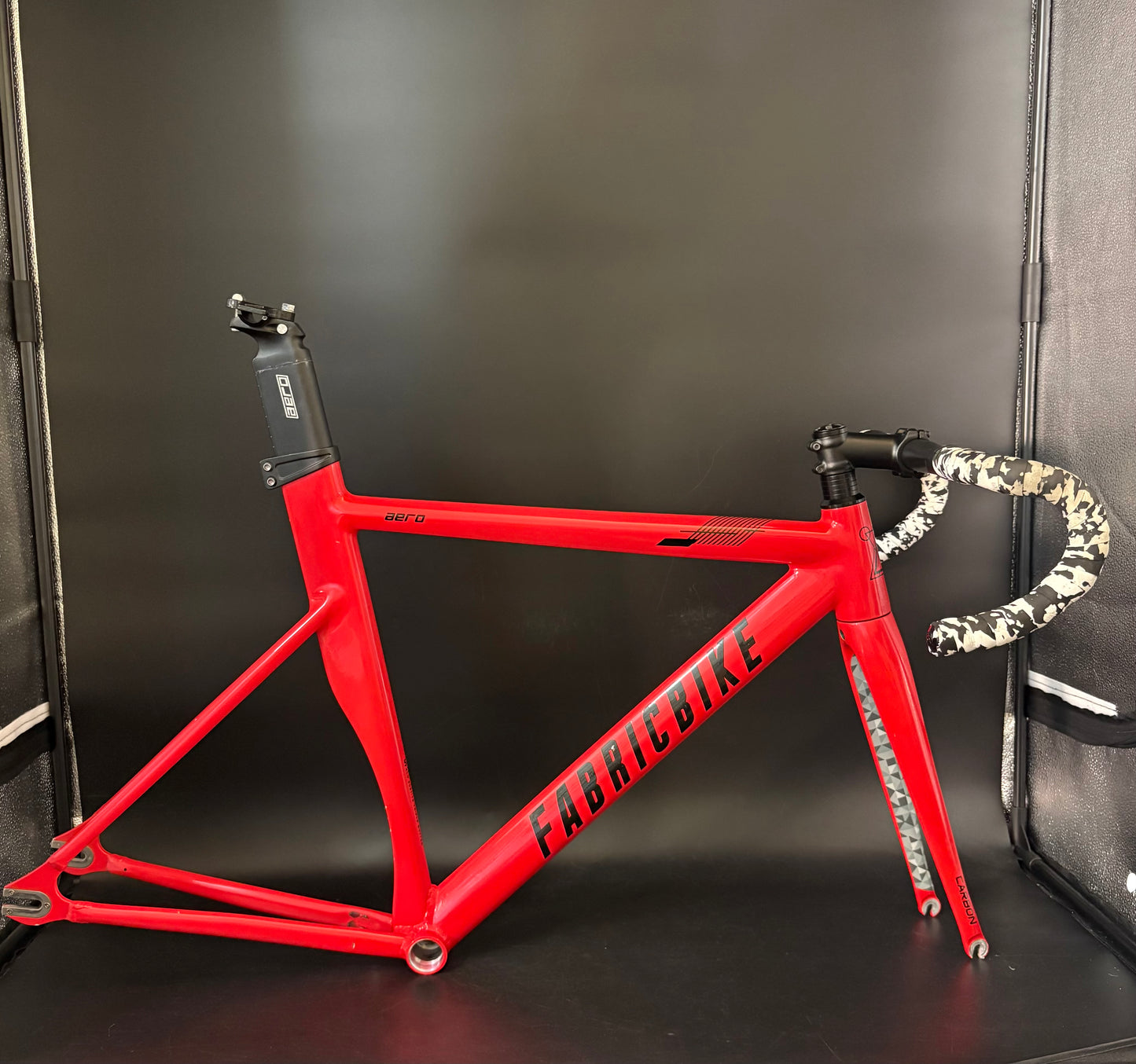 Fabricbike Aero Frameset Red 54cm w/ Stem + Drops