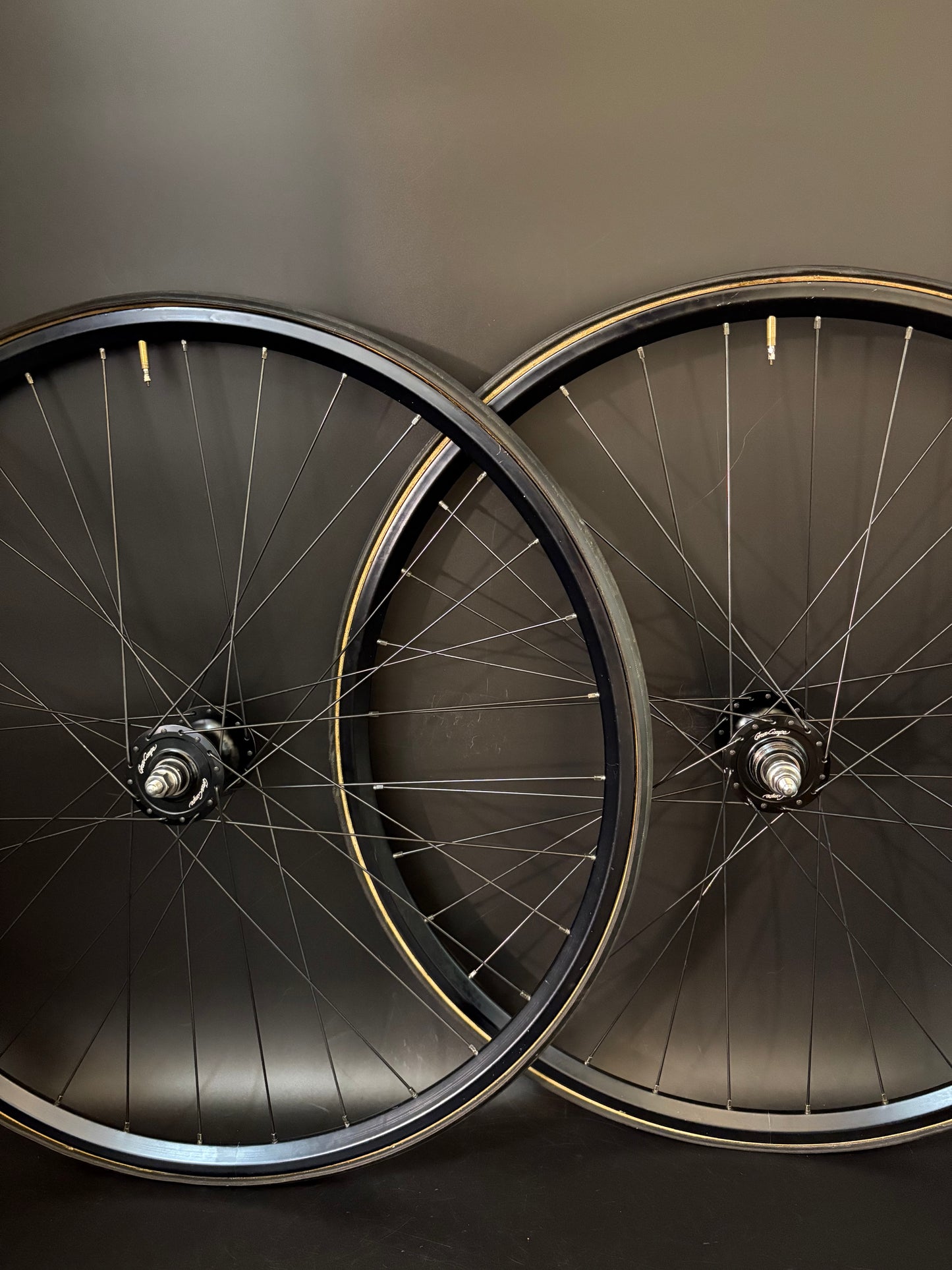 Unbranded Tubular Rims Black / Gran Compe HF Wheelset 32h