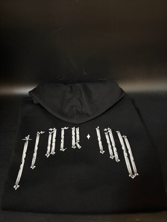 Track Lab Skull Logo Hoodie Black