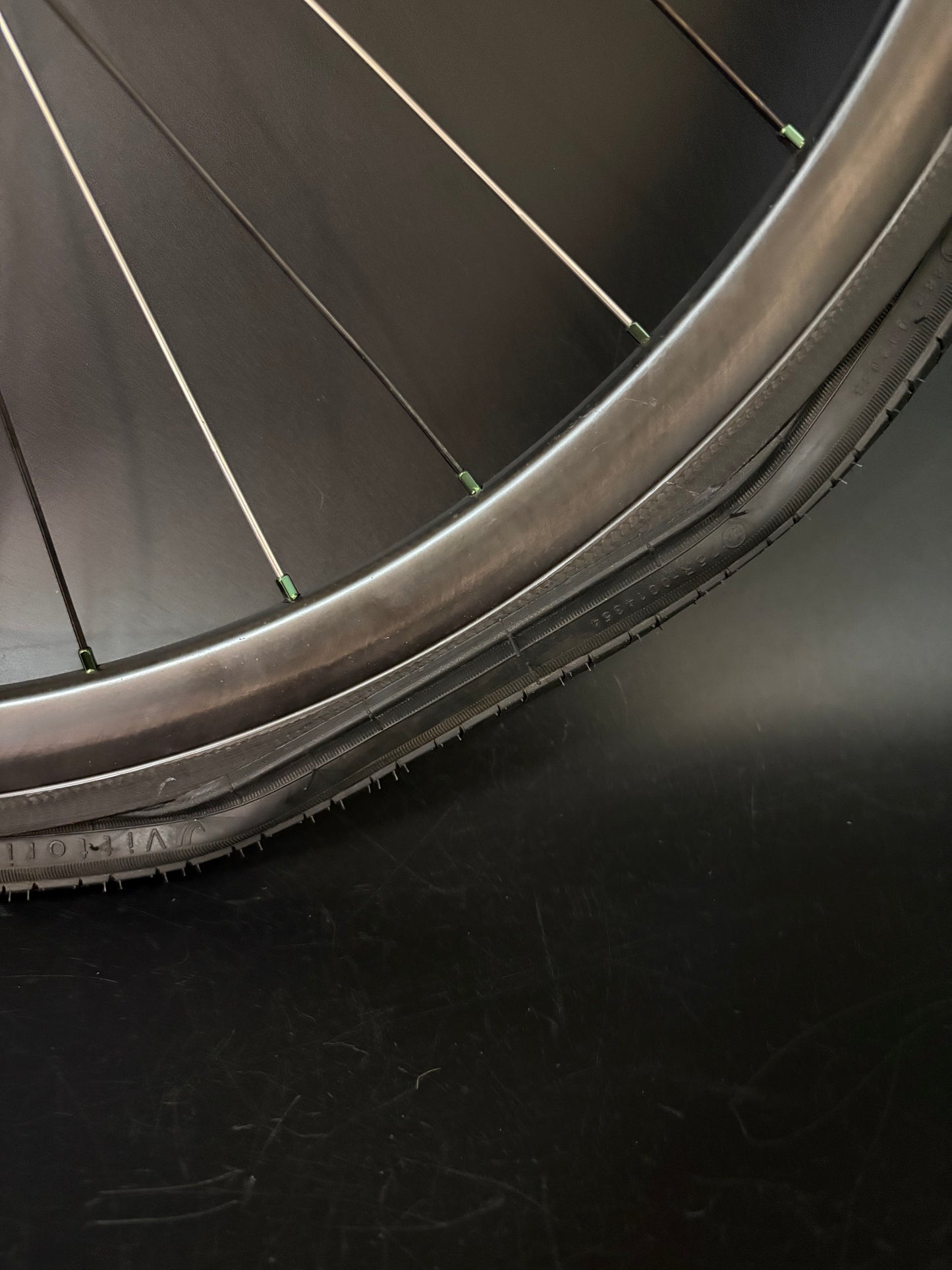H Plus Son Archetype Black + BLB Notorious 38 Carbon / Phil Wood Bright Green LF Wheelset 32h