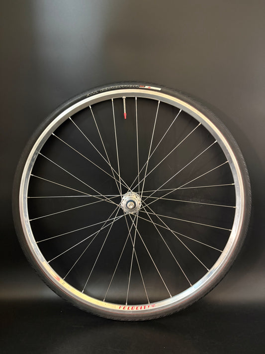 Velocity A23 Silver / White Industries Eno 130mm Rear Wheel 28h