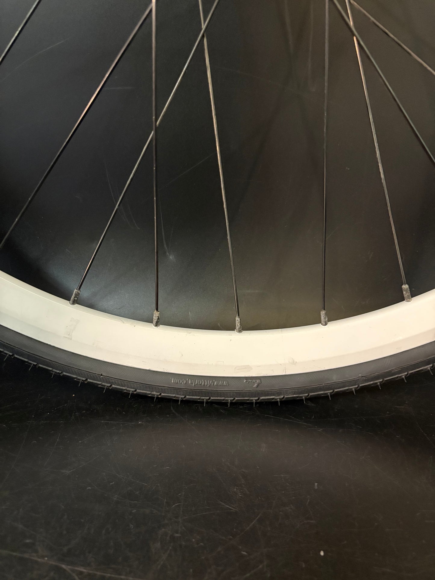 Velocity Deep V White / Dura Ace 7600 HF Rear Wheel 32h