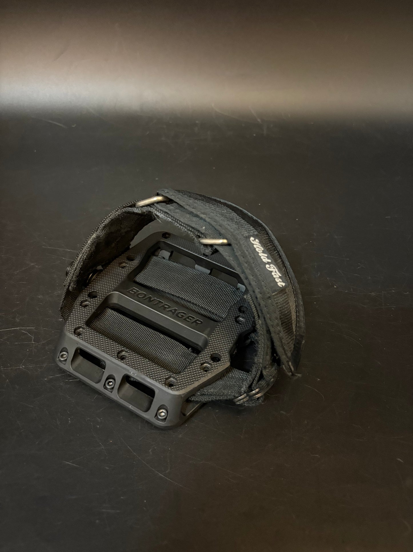 Bontrager Pedals / Hold Fast Straps Black Pedal Setup