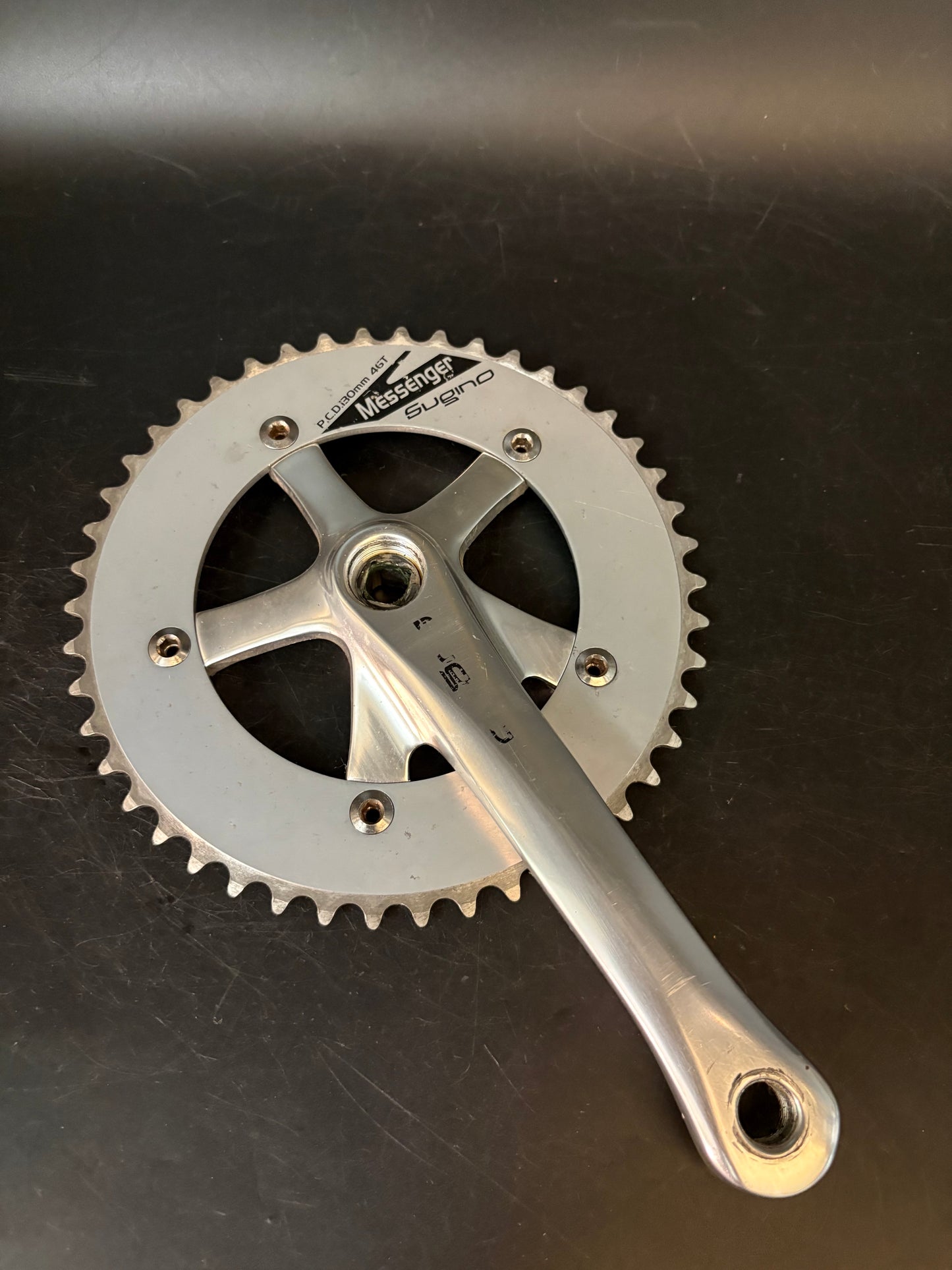 Sugino Messenger Crankset Silver 165mm 46t 130bcd