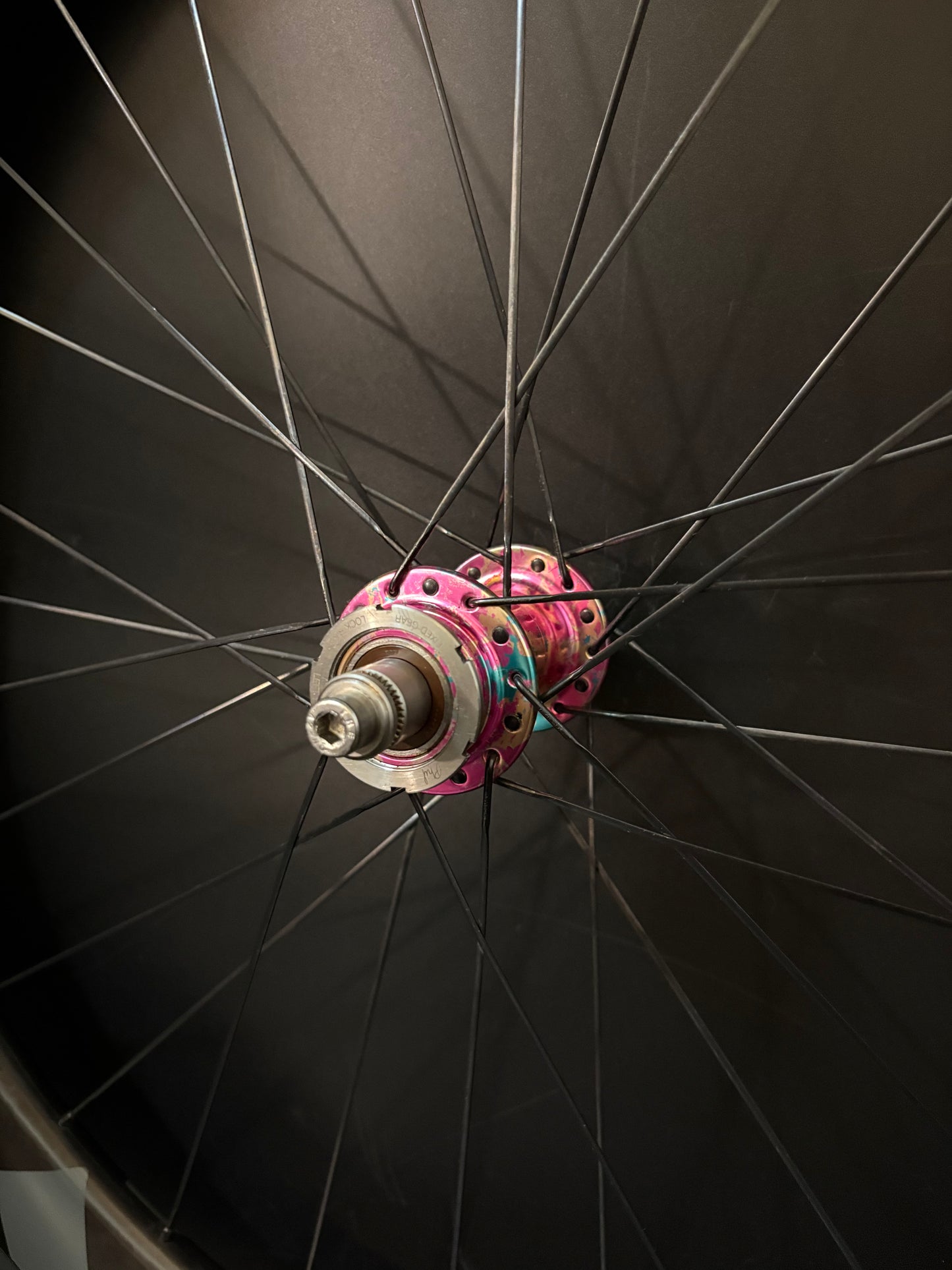 Honey Wheel Co Carbon Clincher 60mm / Phil Wood x Mash SF Pink Splatter LF Wheelset 32/28h