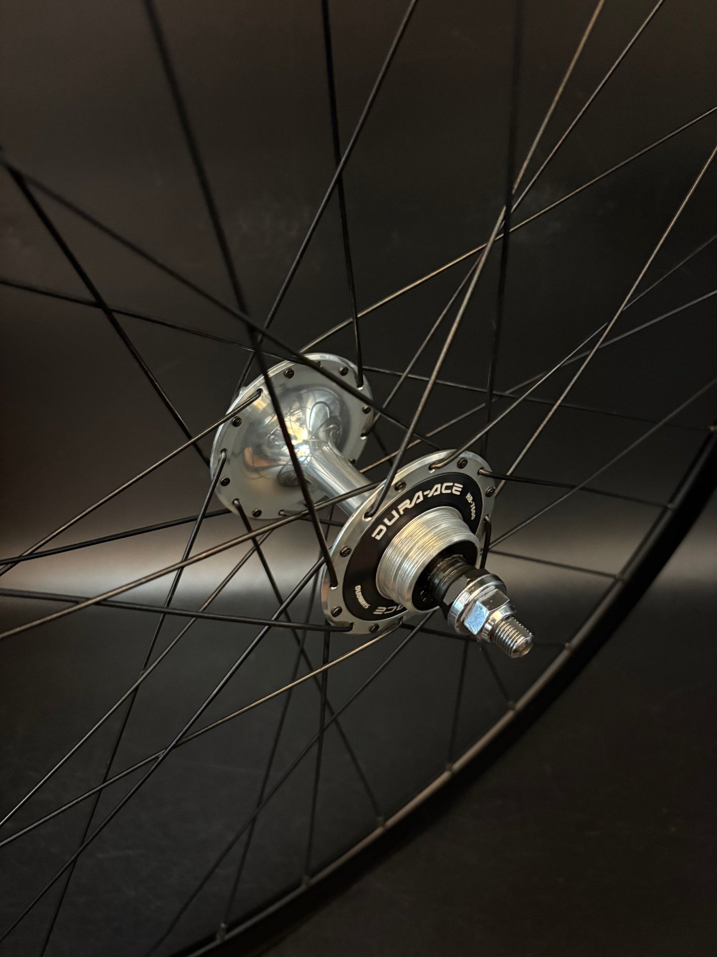 Velocity Deep V Black / Dura Ace HF 7600 Wheelset 32h