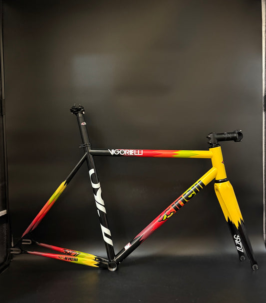 Cinelli Vigorelli Steel Frameset Yellow/Black Medium