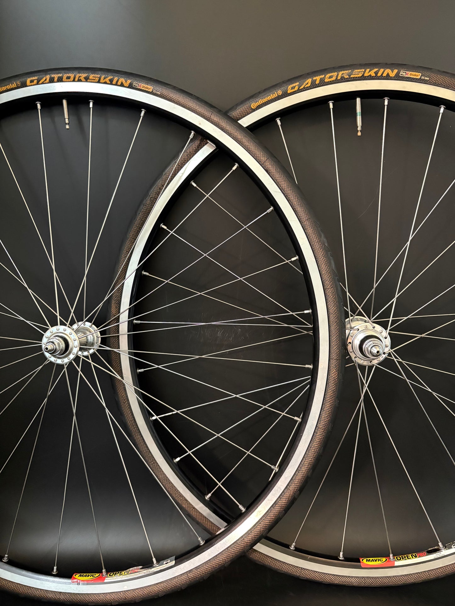 Mavic Open Pro Black / Dura Ace 7710 Wheelset 28h