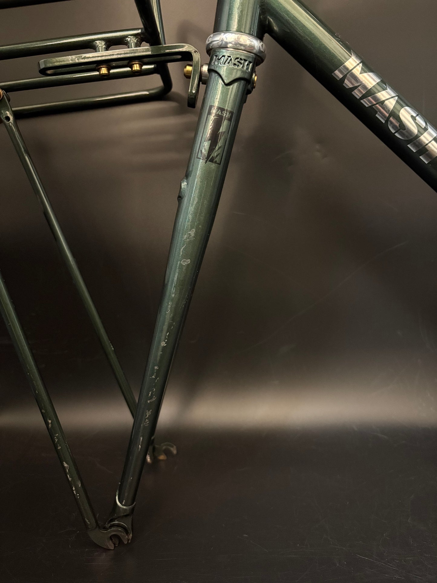 Mash Steel Frameset Green 55cm w/ Mash Rack + Camo ILE x Mash Rack Bag