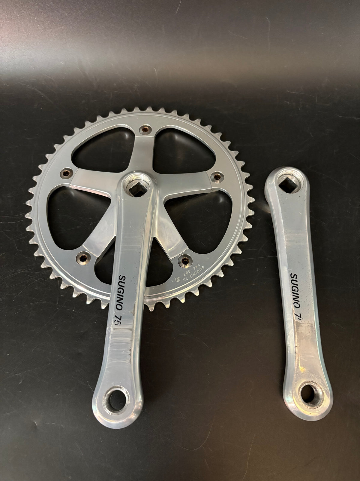 Sugino 75 Crankset Silver 165mm 49t