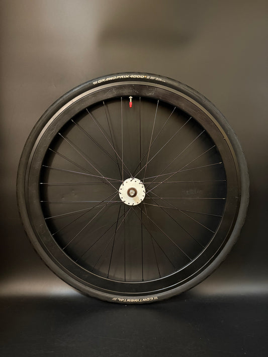 H Plus Son SL42 Black / Phil Wood White Front Wheel 32h