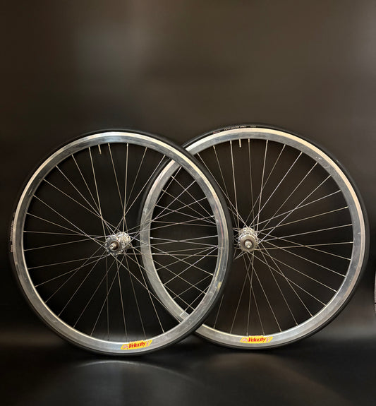 Velocity Deep V Silver / Phil Wood LF Wheelset 32/36h
