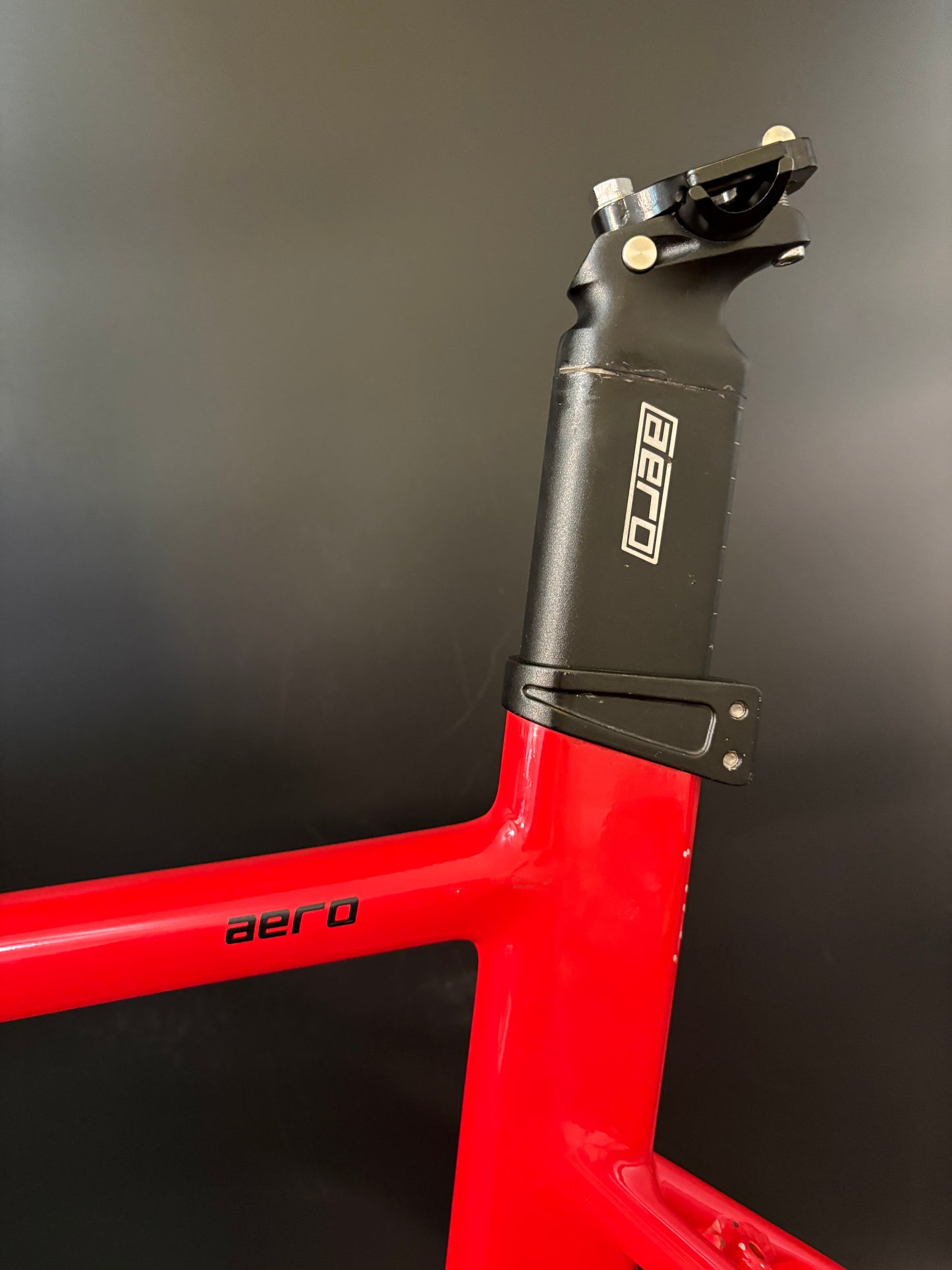 Fabricbike Aero Frameset Red 54cm w/ Stem + Drops
