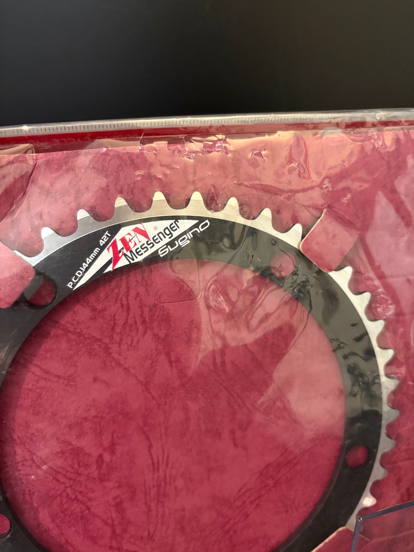 NEW Sugino Zen Messenger Chainring Black 42t