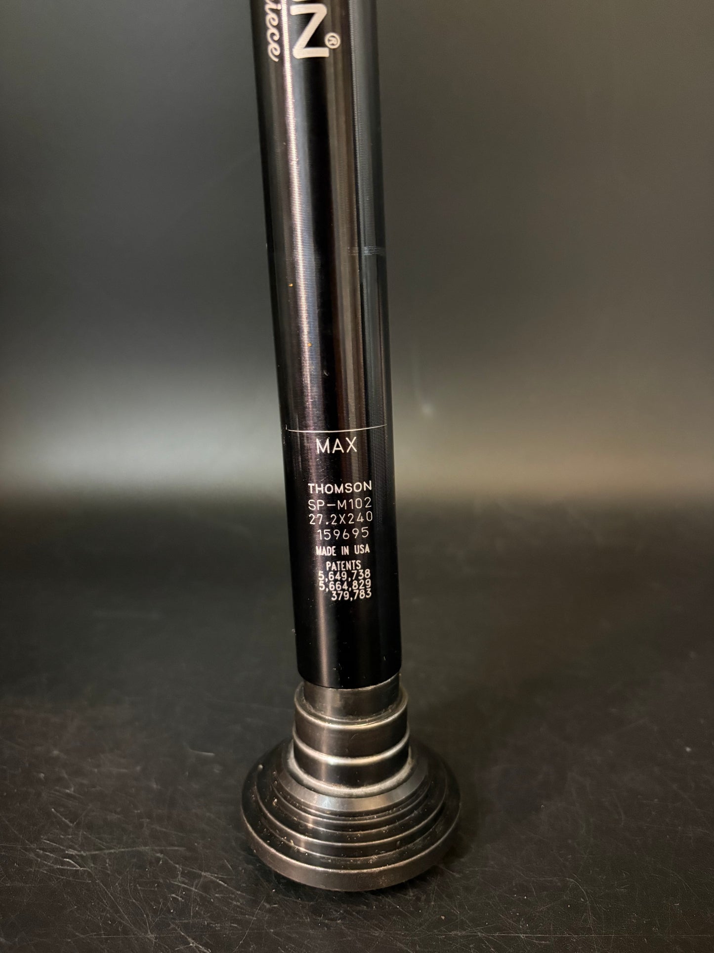 Thomson Masterpiece Seatpost Black 27.2 240mm