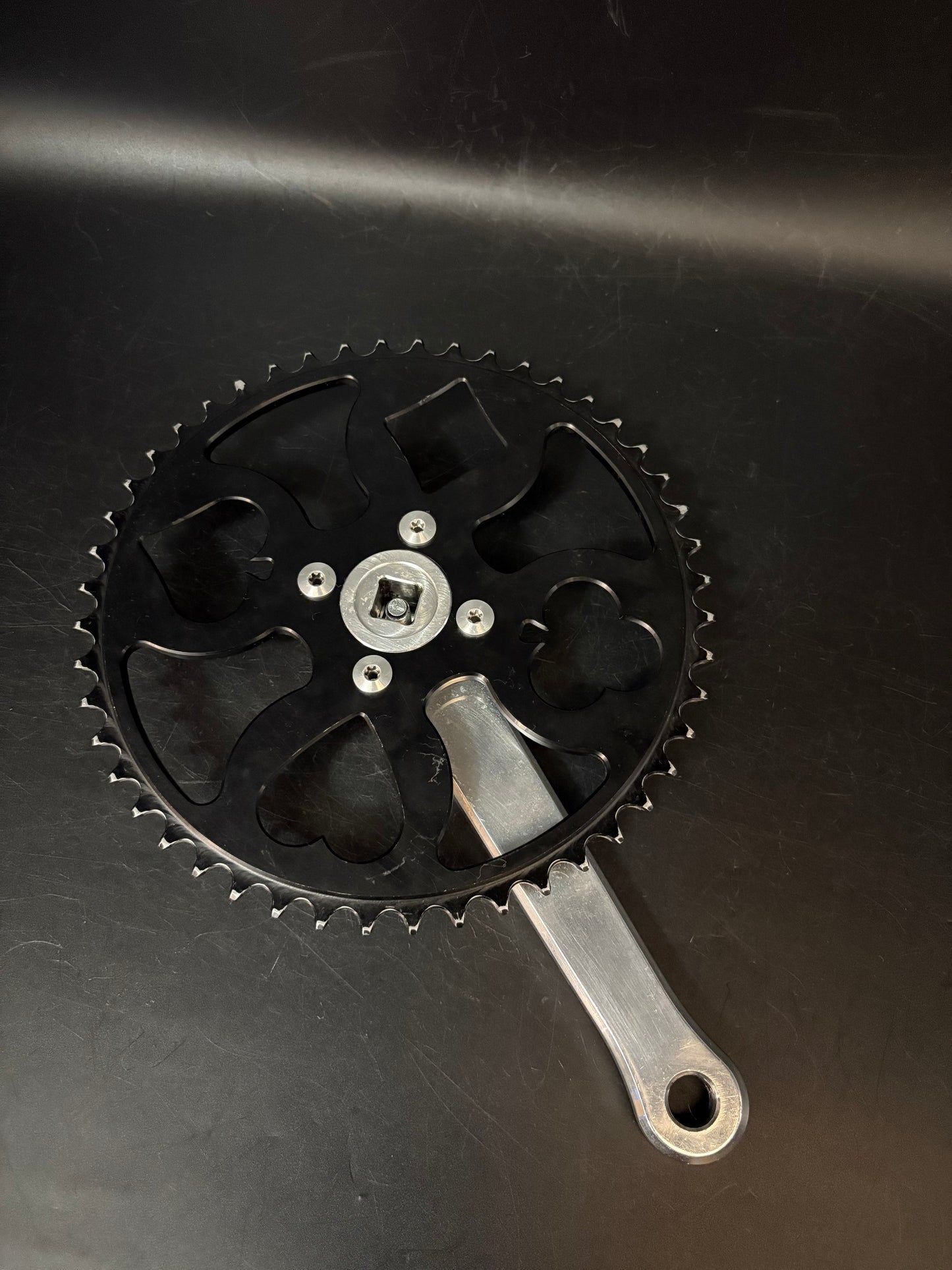 Paul Royal Flush Crankset Silver/Black 165mm 48t