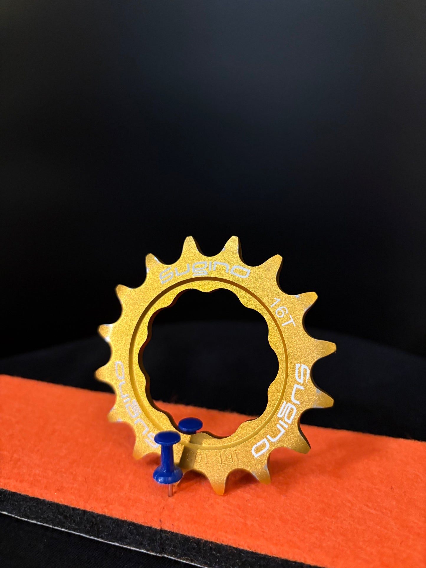 Sugino Gold Cog Splined 16t w/ Lockring