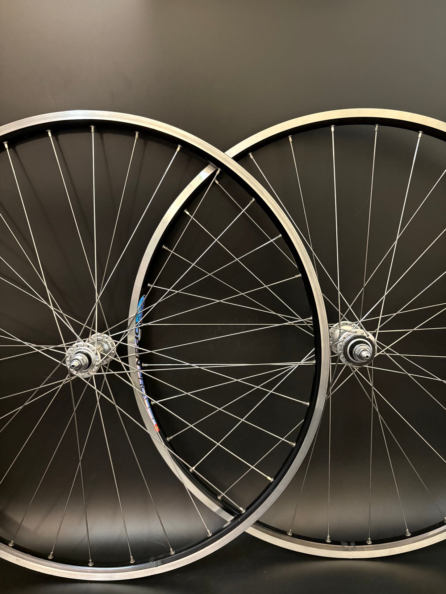 Mavic Open Pro Black Machined / Dura Ace 7710 Low Flange Wheelset 32h