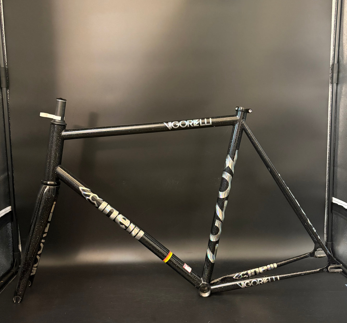 Cinelli Vigorelli Steel Frameset Black Sparkle XL