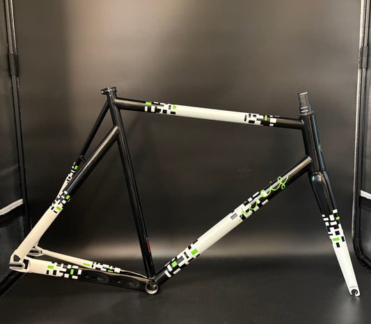 Weis Track Steel Frameset Black/White 58cm