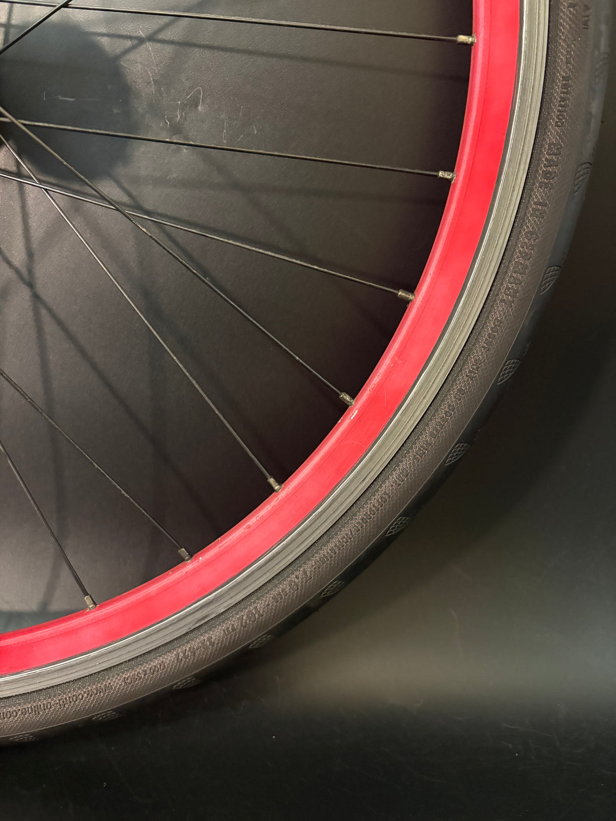 Velocity Deep V / Phil Wood Wheelset Red 32h
