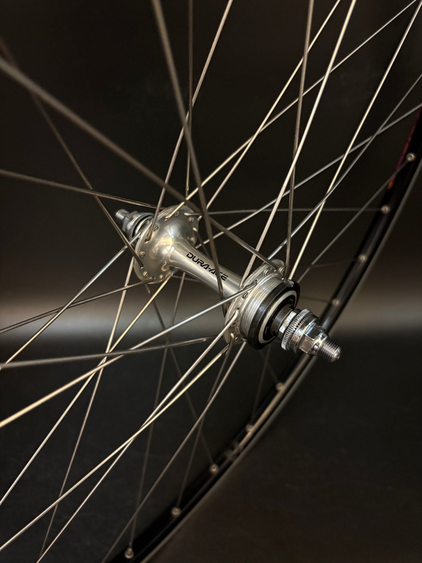 Mavic Open Pro Black Machined / Dura Ace 7710 Low Flange Wheelset 32h