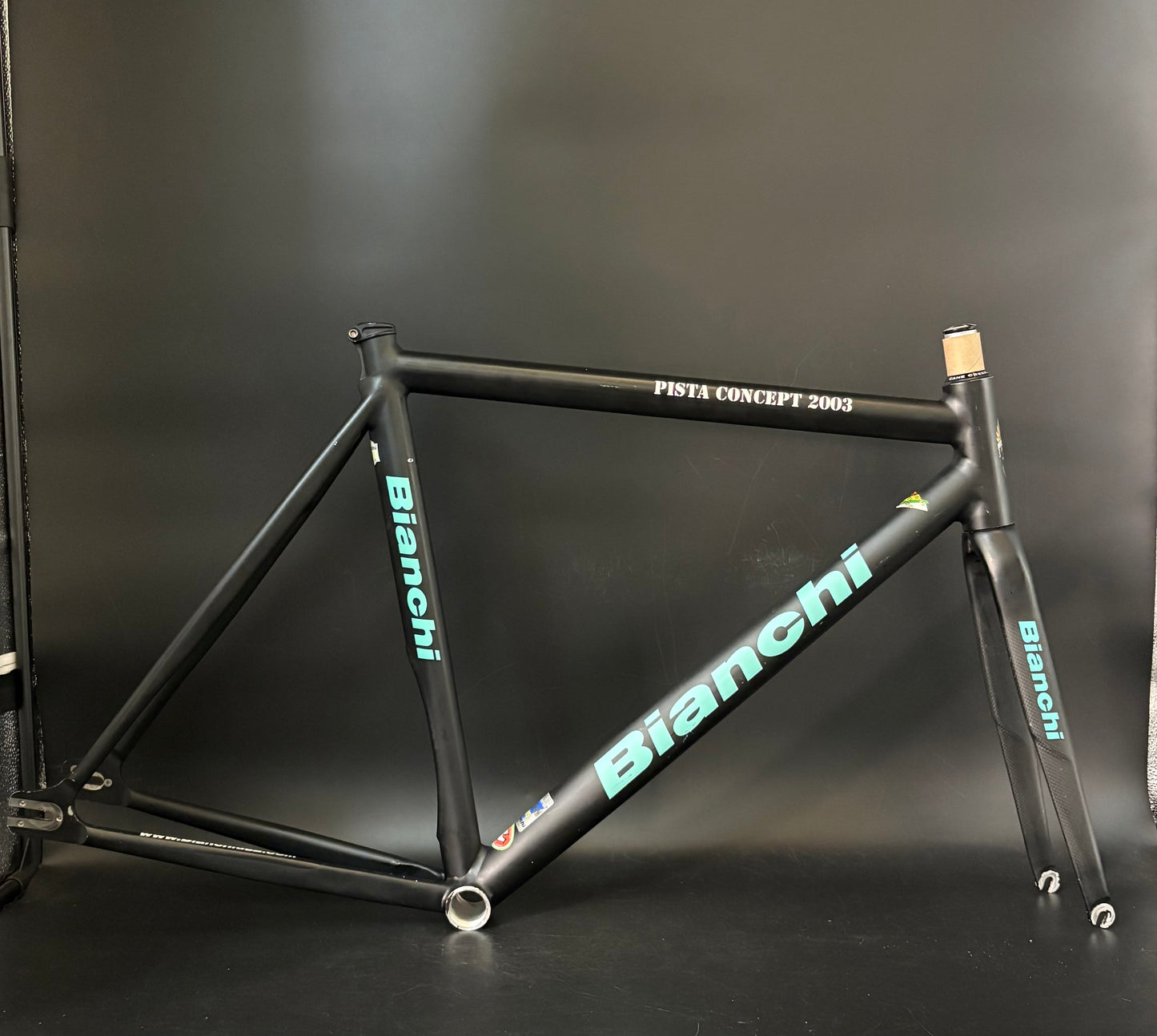 CRACKED Bianchi Pista Concept 2003 Frameset Black 55cm