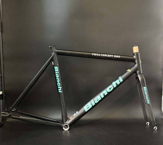 CRACKED Bianchi Pista Concept 2003 Frameset Black 55cm