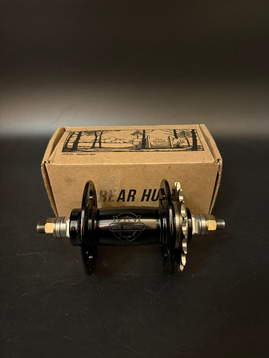 White Industries Rear Track Hub Black 24h w/ 17t Cog + Lockring