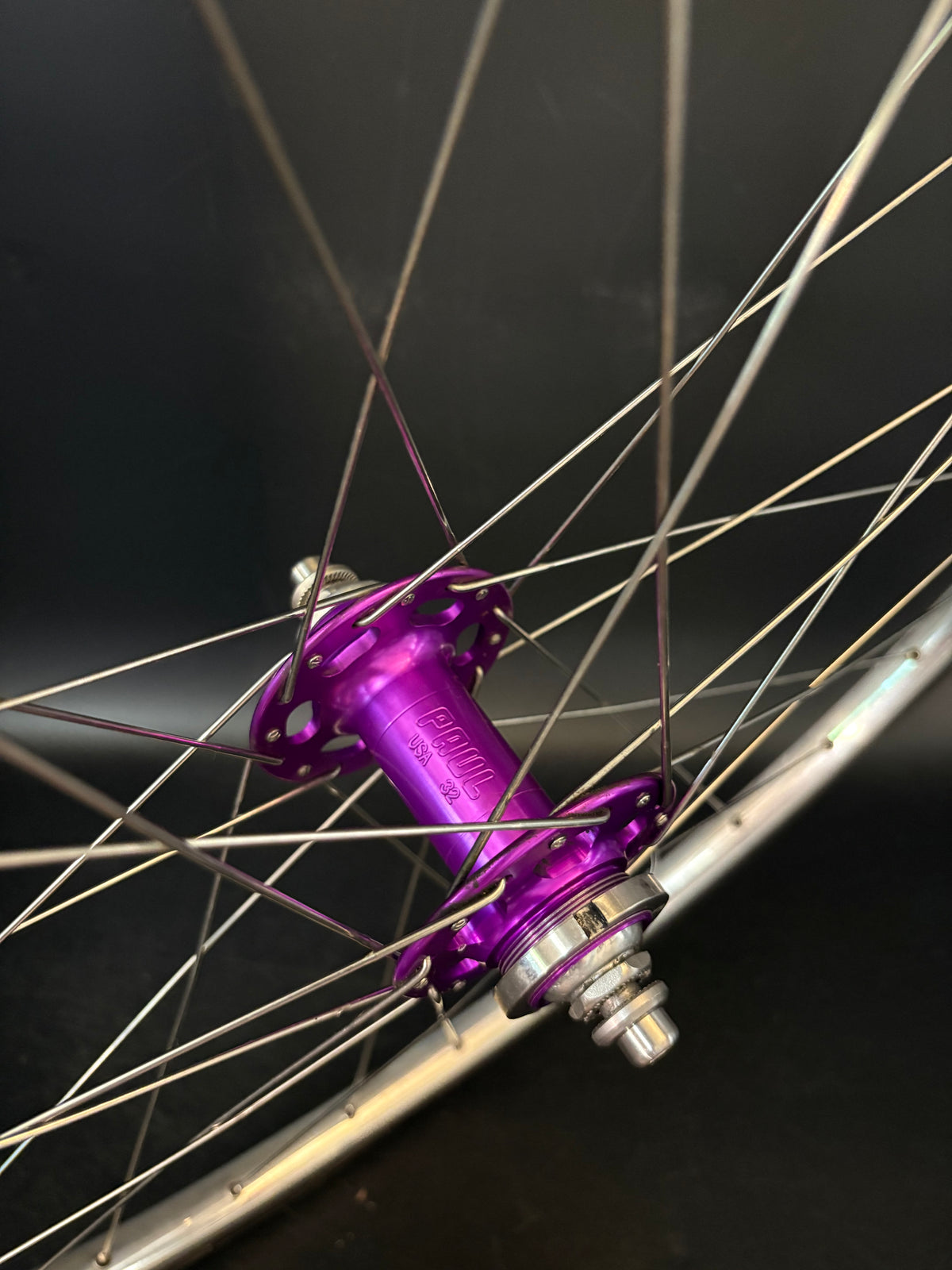 H Plus Son Tb14 Silver / Paul Components Purple Wheelset 32h
