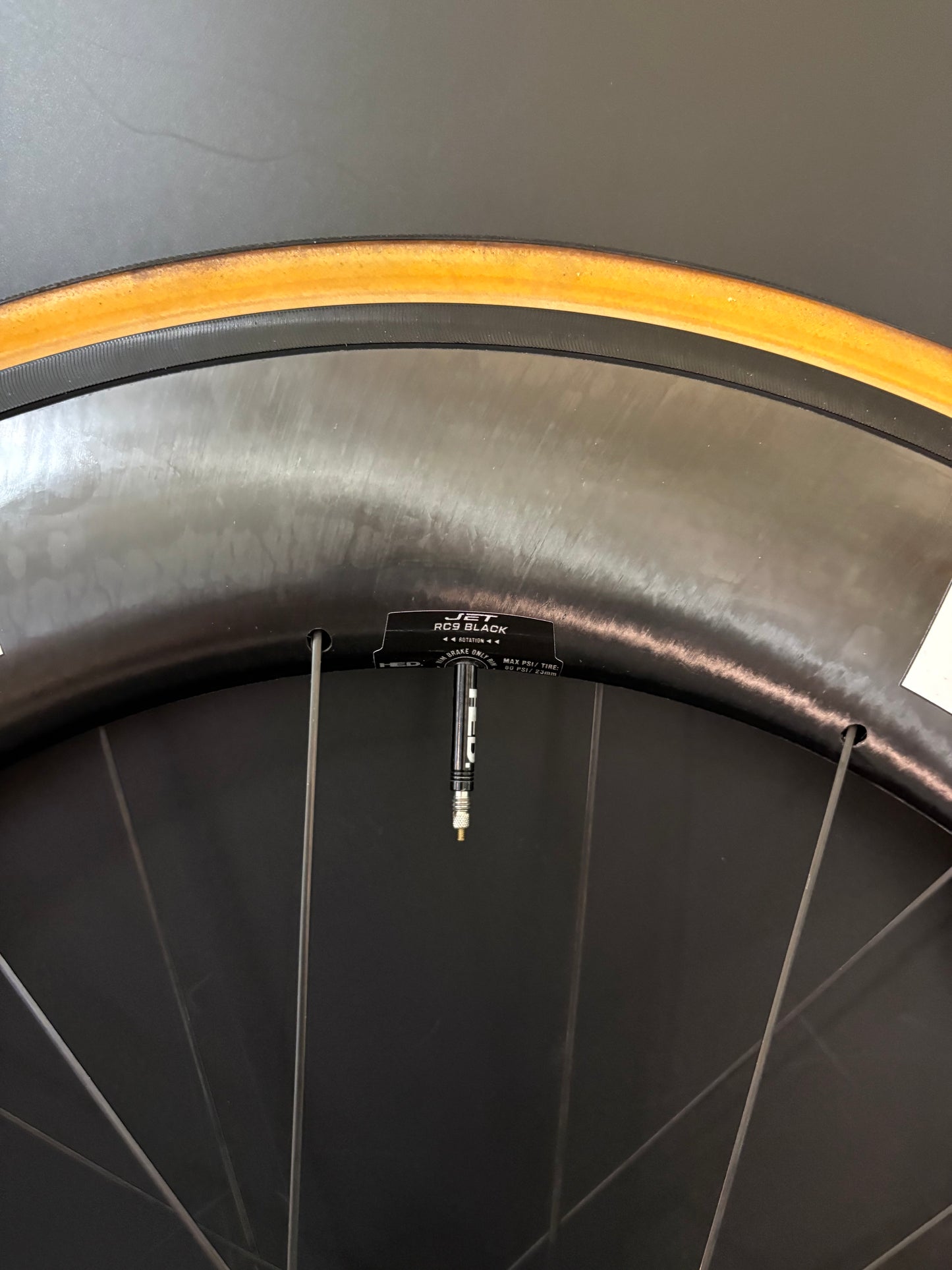 HED Jet RC9 Black Wheelset Carbon Clincher 24h