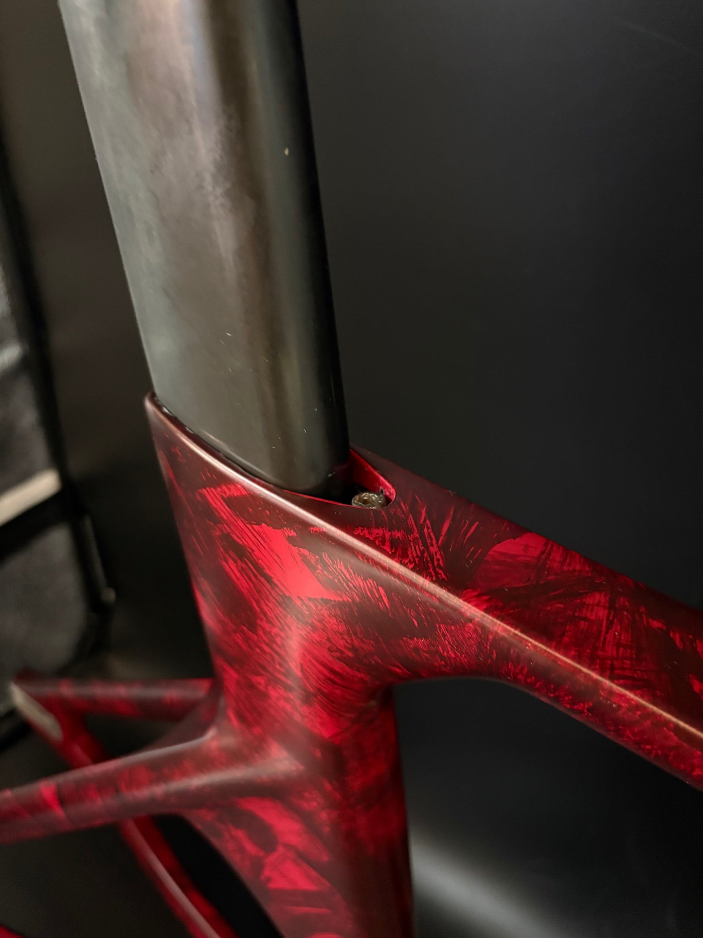 Hedrick Carbon Frameset Red Marble 50cm ST 56cm TT