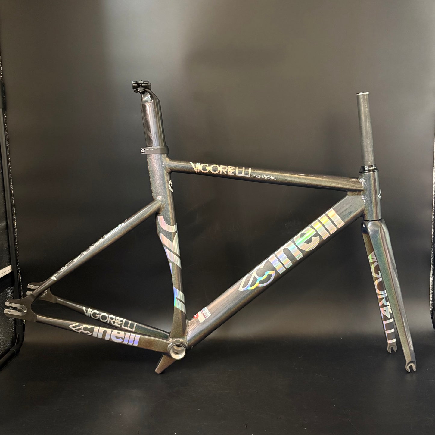 NEW Cinelli Vigorelli Shark Frameset Rainbow Sparkle 50cm XS