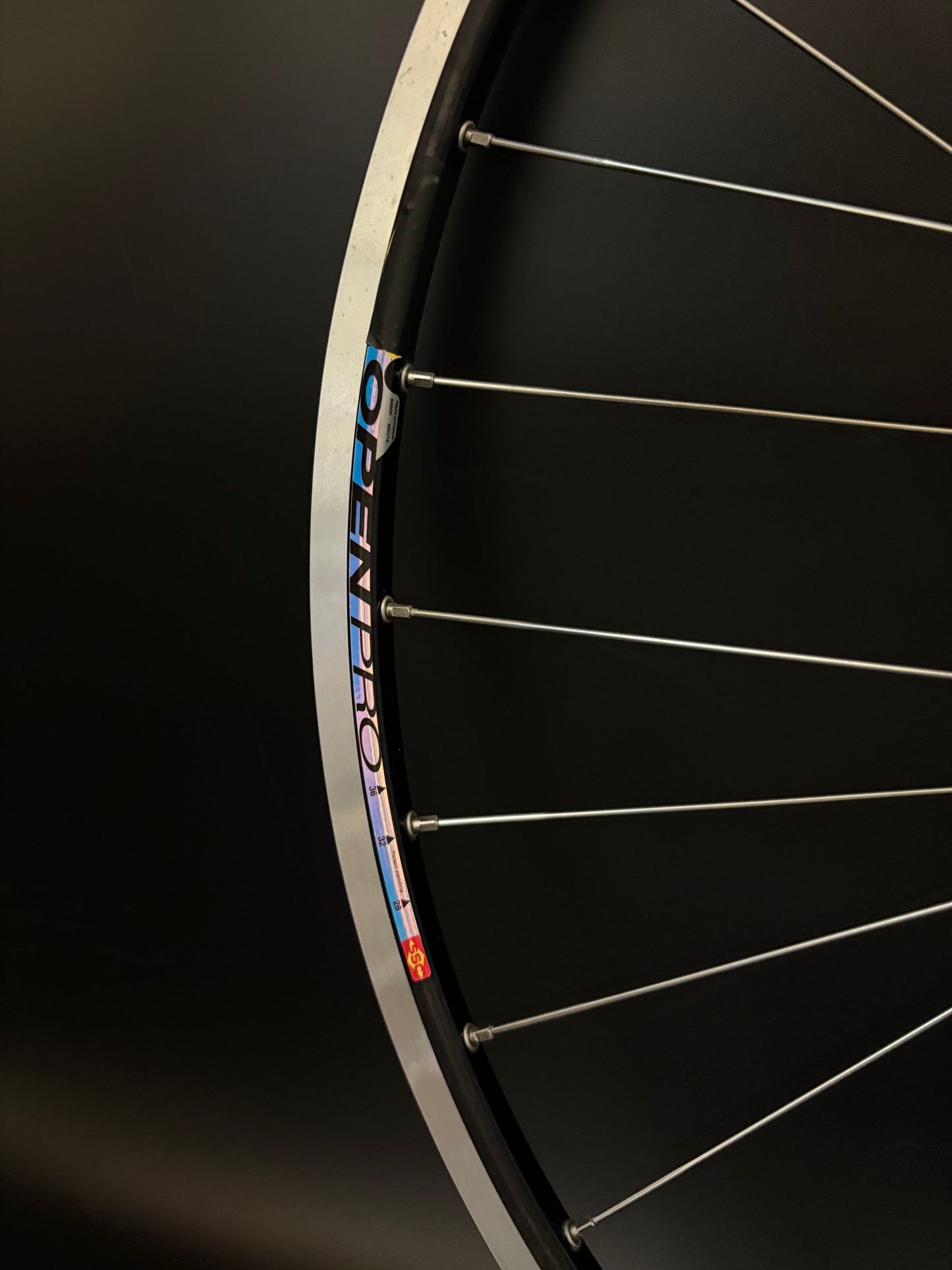 Mavic Open Pro Black Machined / Dura Ace 7710 Low Flange Wheelset 32h