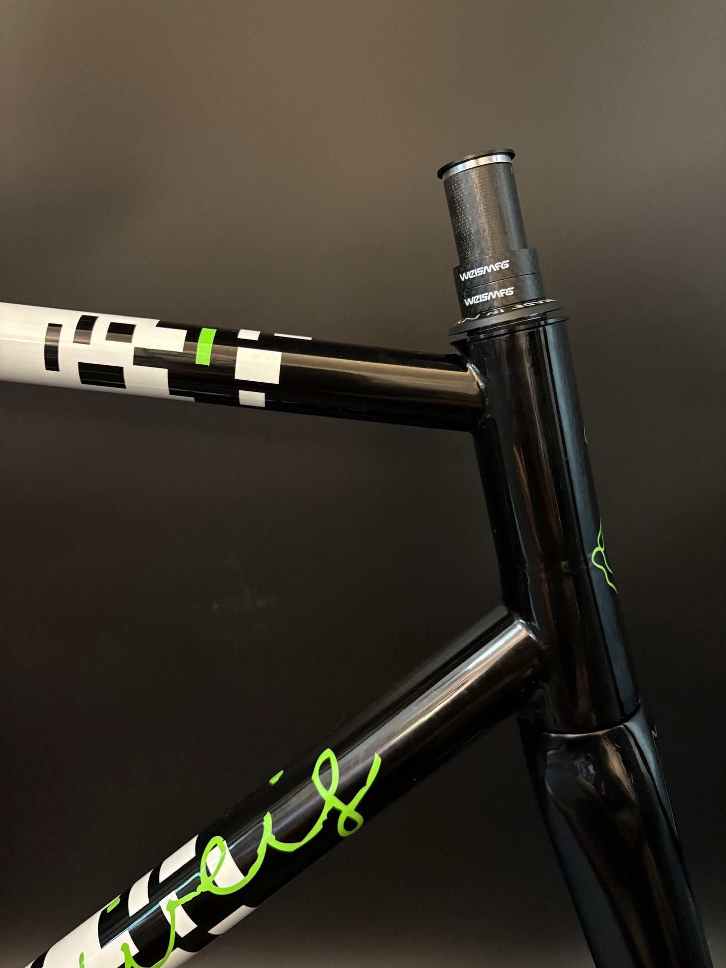 Weis Track Steel Frameset Black/White 58cm