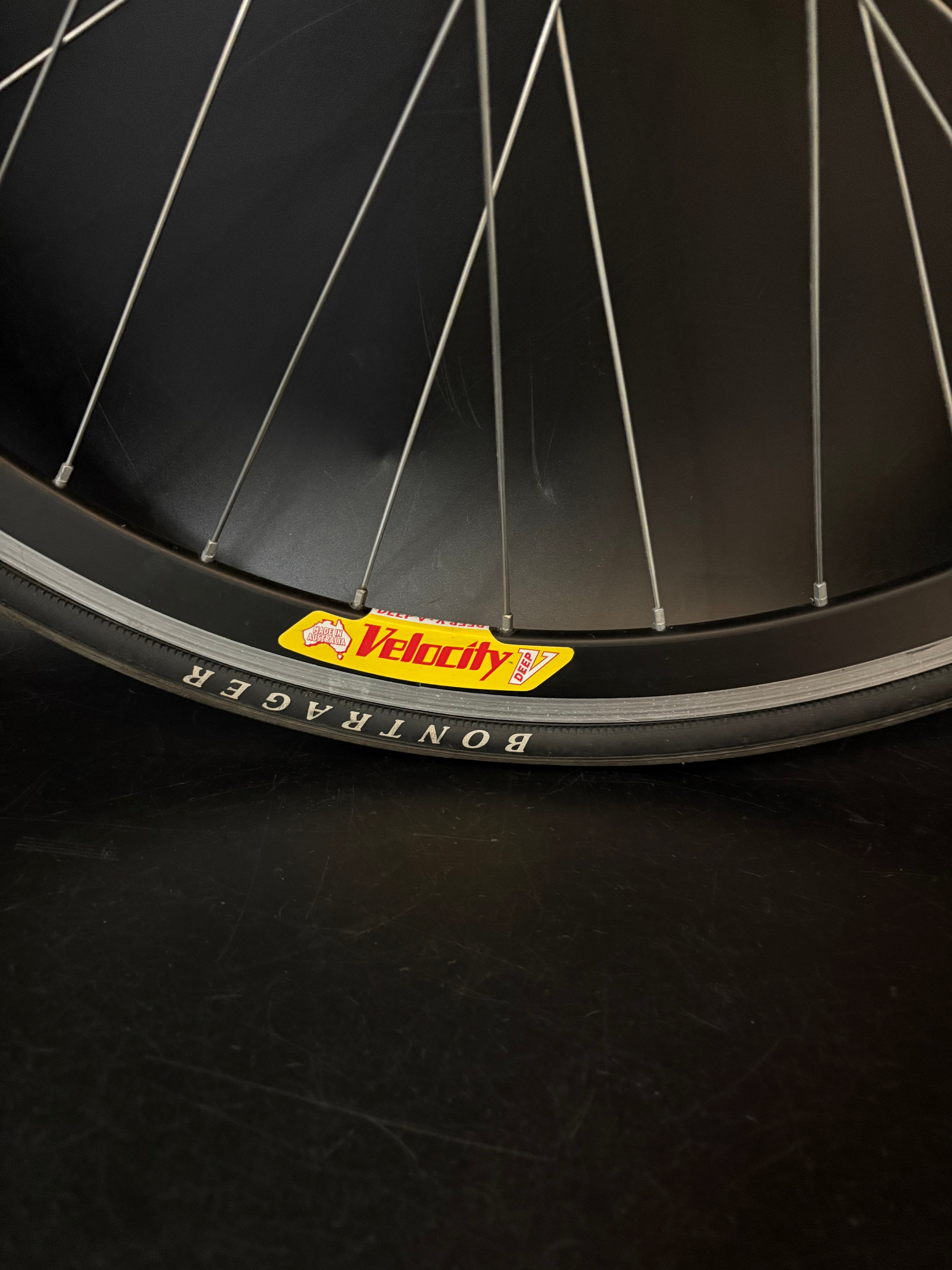 Velocity Deep V / Campagnolo Record HF Wheelset Black 36h – Track Lab