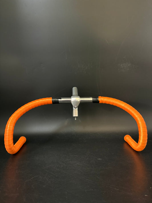 Nitto B123 Track Drop Handlebar Silver 44cm + Nitto Jaguar Quill Stem 100mm 25.4 NJS