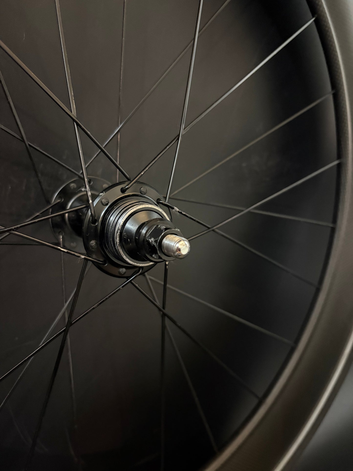 Unbranded Carbon Clincher 80mm / Gran Compe LF Black Rear Wheel 24h