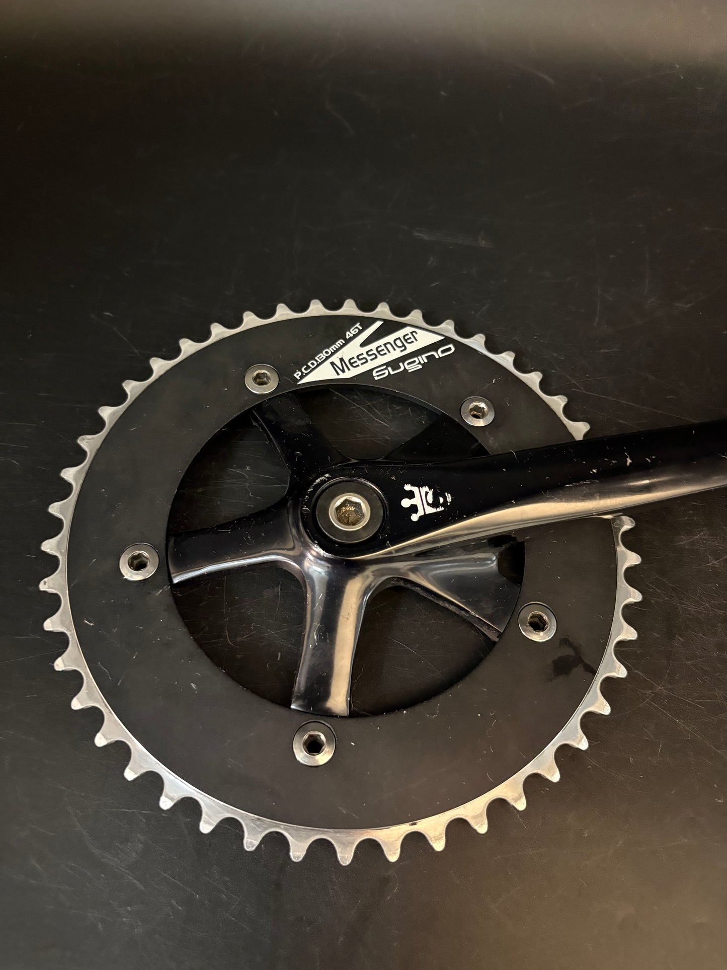 Sugino Messenger Crankset Black 165mm 46t
